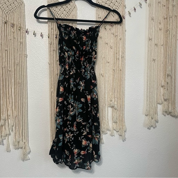 Intimately Free People Jolene Mini Slip dress Black Floral Size M - Picture 6 of 11